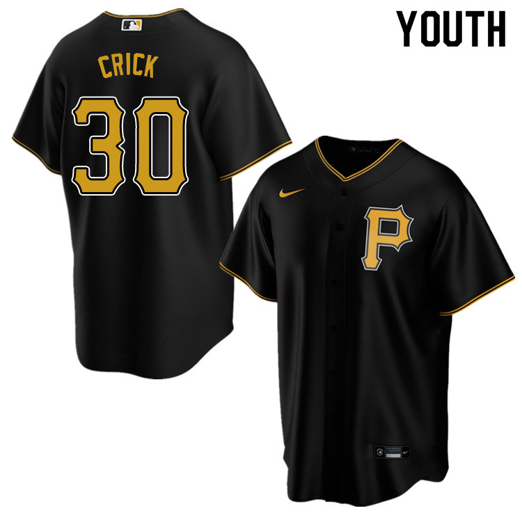 Nike Youth #30 Kyle Crick Pittsburgh Pirates Baseball Jerseys Sale-Black - Click Image to Close